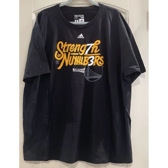 Adidas NBA Golden State Warriors Black Strength In Number Graphic T-Shirt 2XL - Picture 2 of 4
